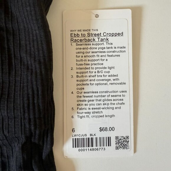 Ebb to Street Cropped Crop Racerback Tank Top - Picture 3 of 5